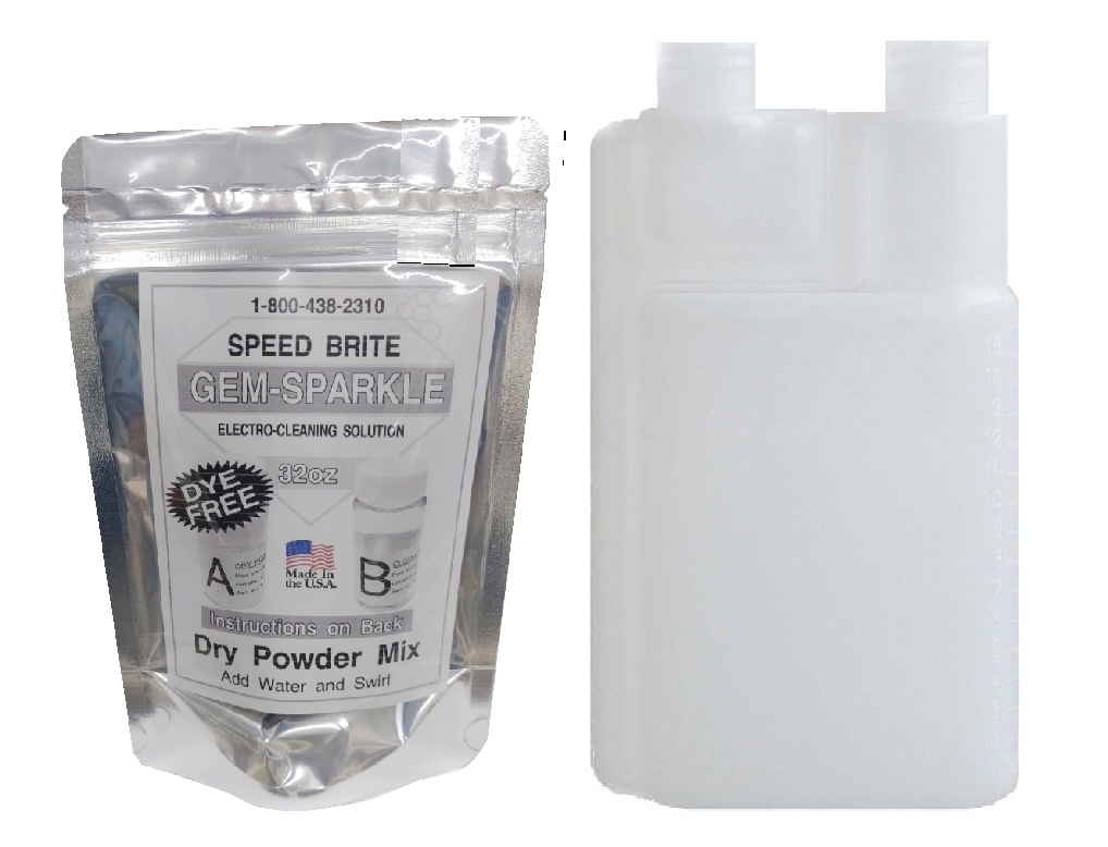 Gem Sparkle Ionic Jewelry Cleaner Liquid Concentrate 1 Gallon - 3.78 L -  Speedbrite - Ionic Jewelry Cleaning